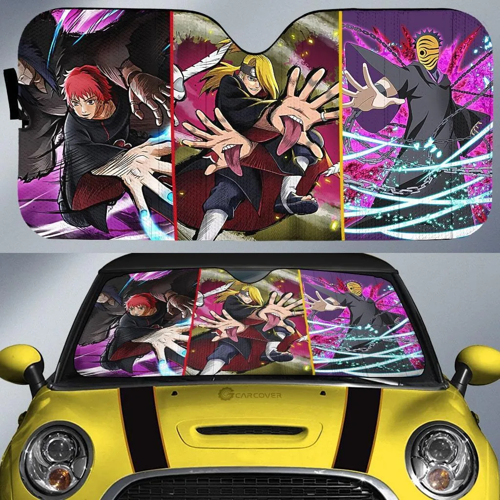 Akatsuki Members Car Sunshade Custom Anime Car Accessories