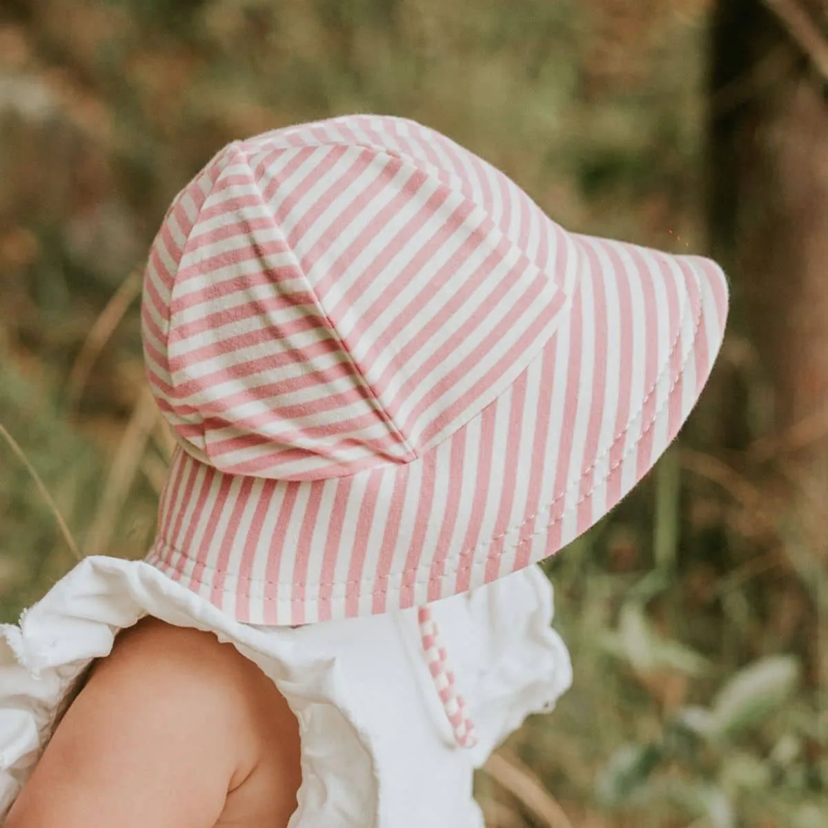 Bedhead Baby Bucket Hat with Strap - Limited Edition - Pink Stripe