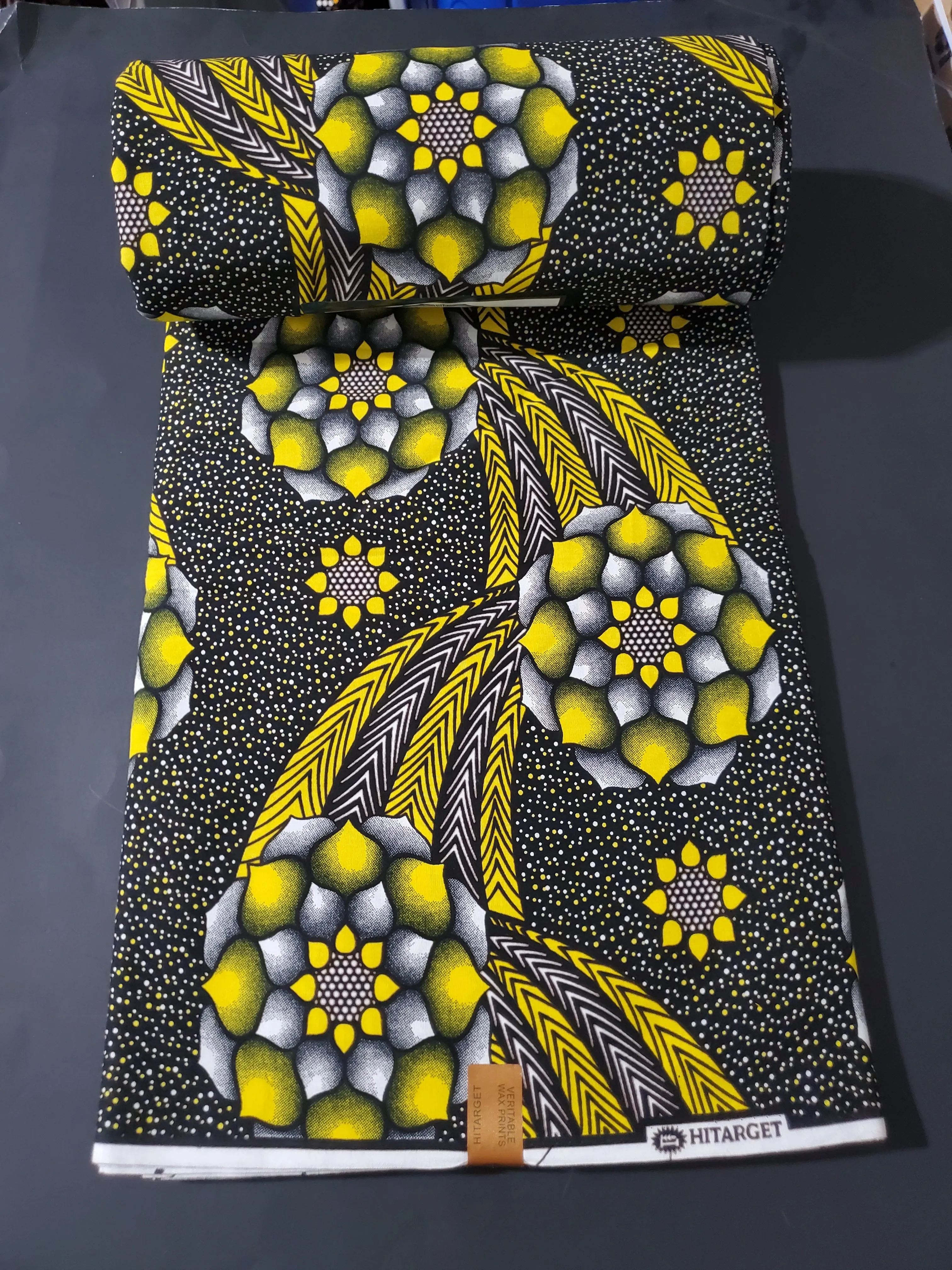 Black and Yellow Multicolor African Ankara Fabric