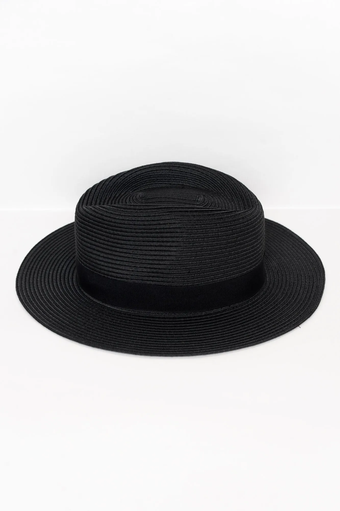 Black Wide Brim Travel Fedora