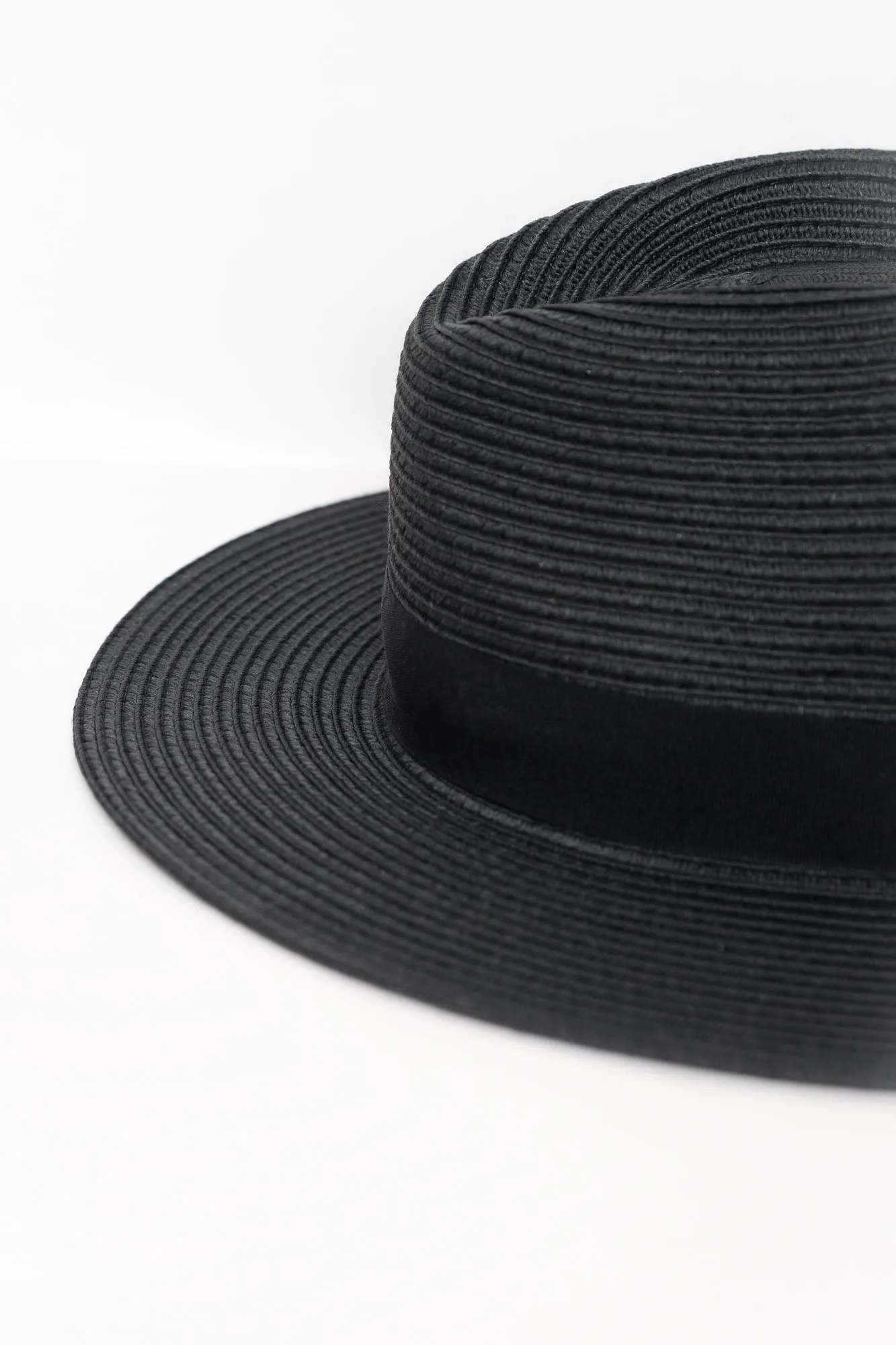 Black Wide Brim Travel Fedora