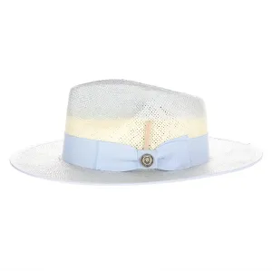 Bruno Capelo Gian Pinch Front Wide Brim Straw Fedora