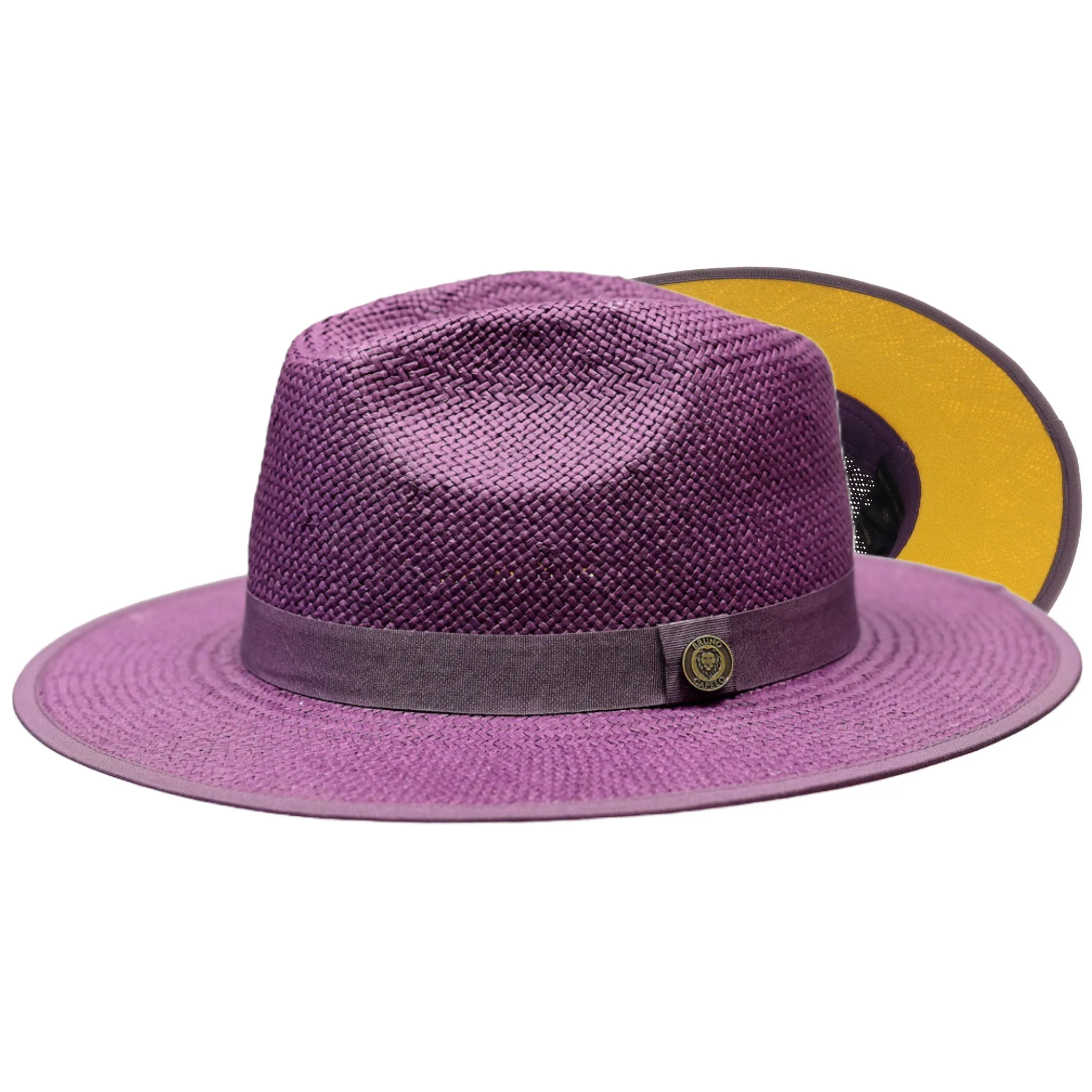 Bruno Capelo Kingdom Color Bottom Wide Brim Straw Fedora