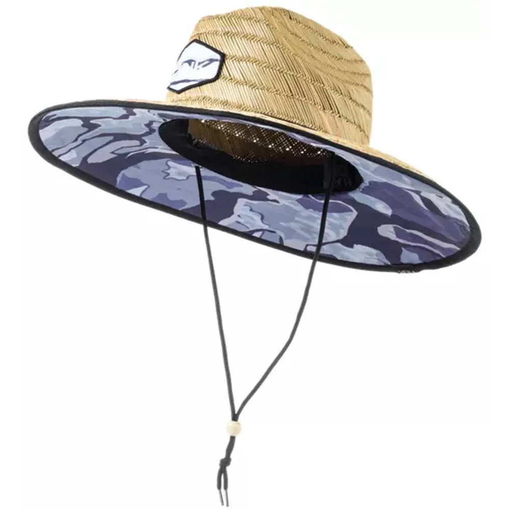 Camo Patch Straw Hat