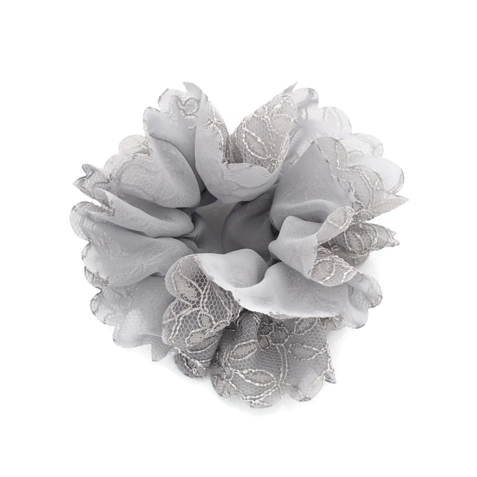 Chiffon Floral scrunchy Lace Combined Women scrunchie Hair Elastics petal Scrunchies