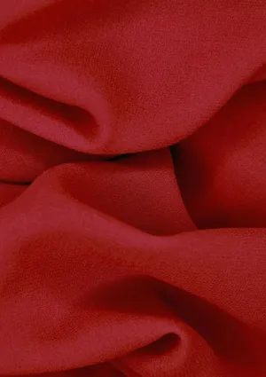 Claret Red Georgette Chiffon Plain Crepe Dyed Fashion Fabric 60" Decoration, Craft & Dress