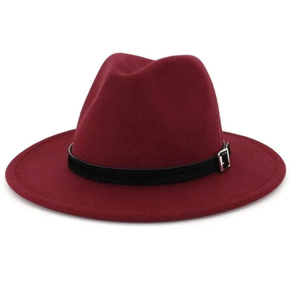 Classy Men Classic Burgundy Fedora