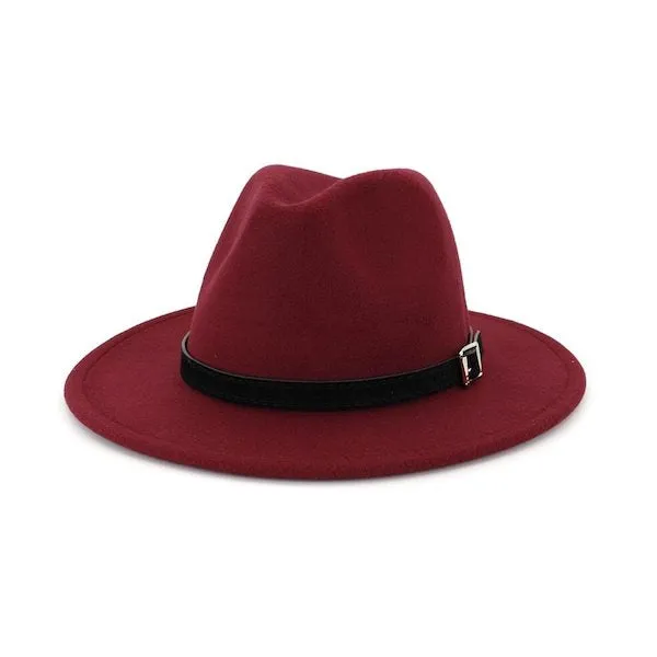 Classy Men Classic Burgundy Fedora