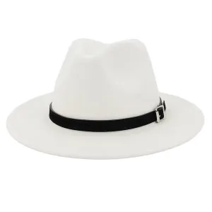 Classy Men Classic White Fedora