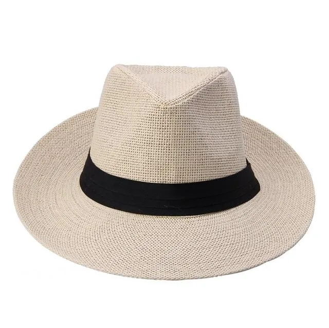 Classy Men Cream Straw Panama Hat