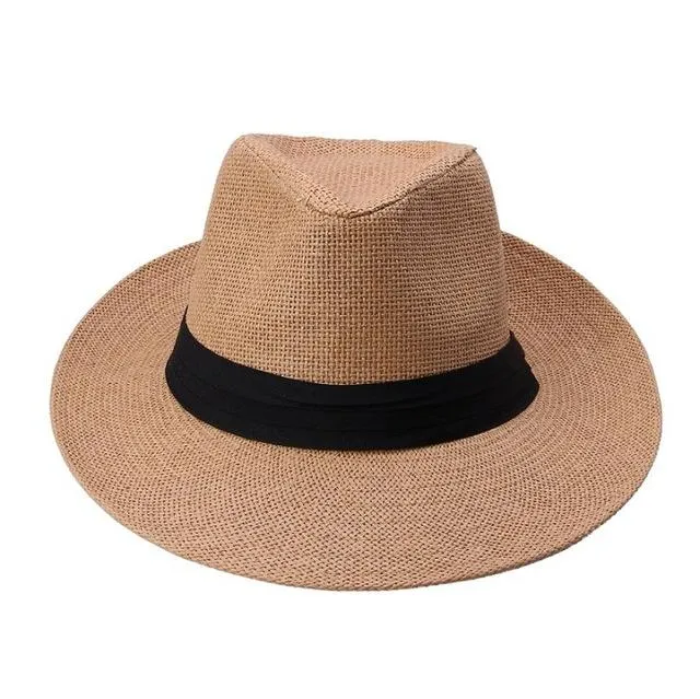 Classy Men Cream Straw Panama Hat