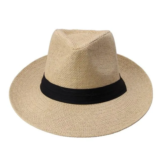 Classy Men Cream Straw Panama Hat