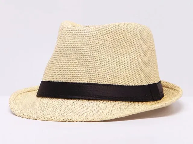 Classy Men Simple Straw Fedora