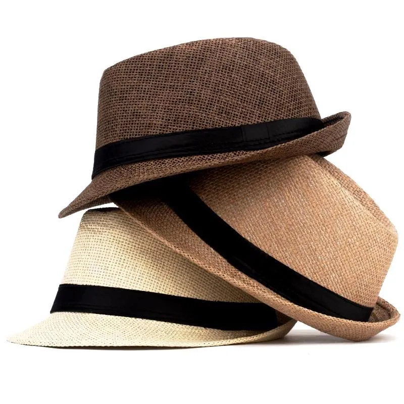 Classy Men Simple Straw Fedora