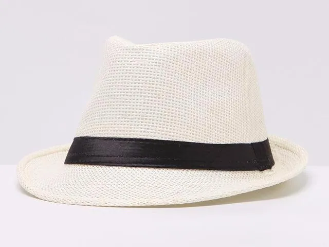 Classy Men Simple Straw Fedora