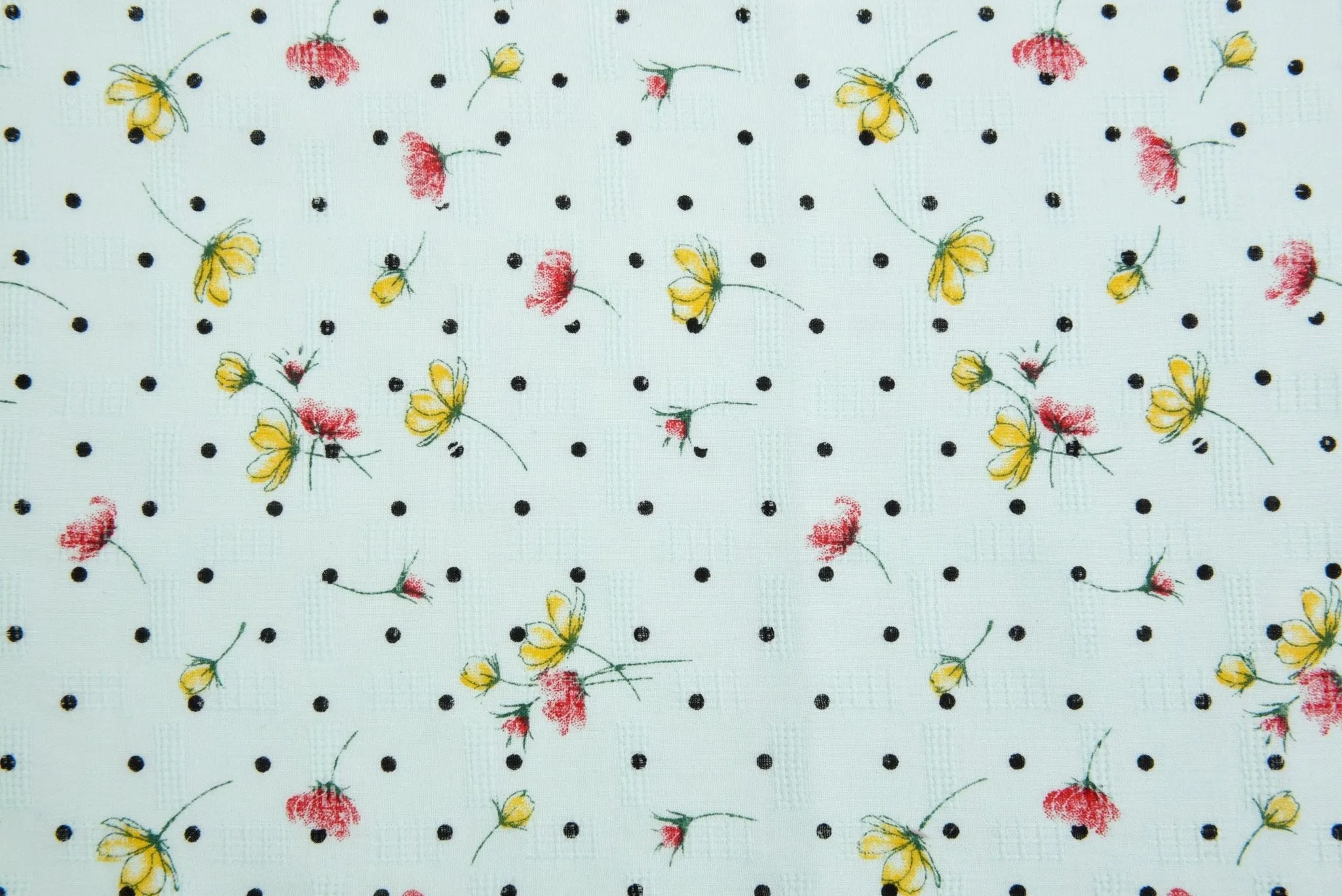 Cotton Lawn Jacquard Floral Print Fabric