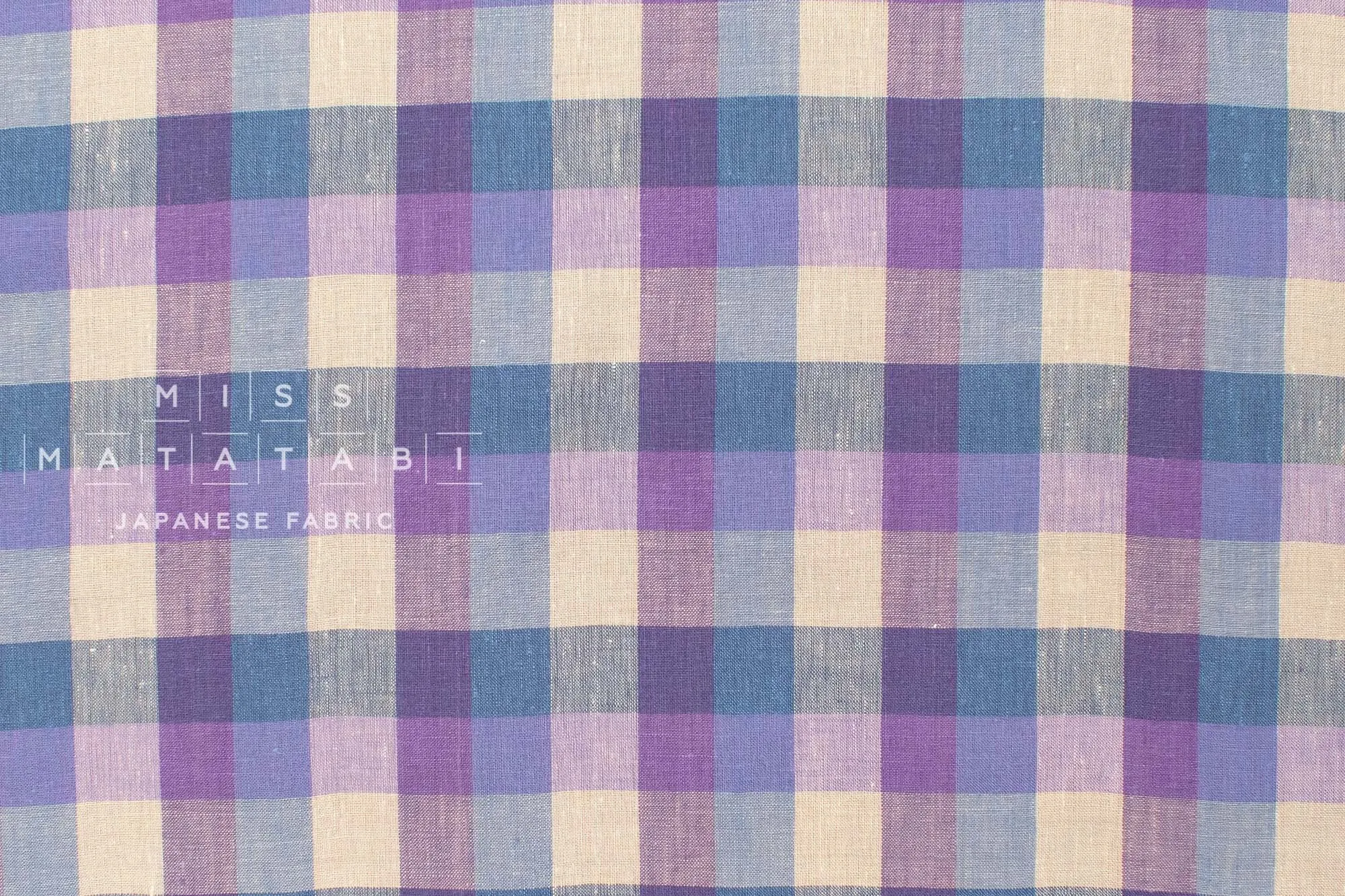 DEADSTOCK 100% Linen Check Plaid - 6