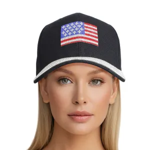 Hat Canvas American Flag Baseball Cap Women