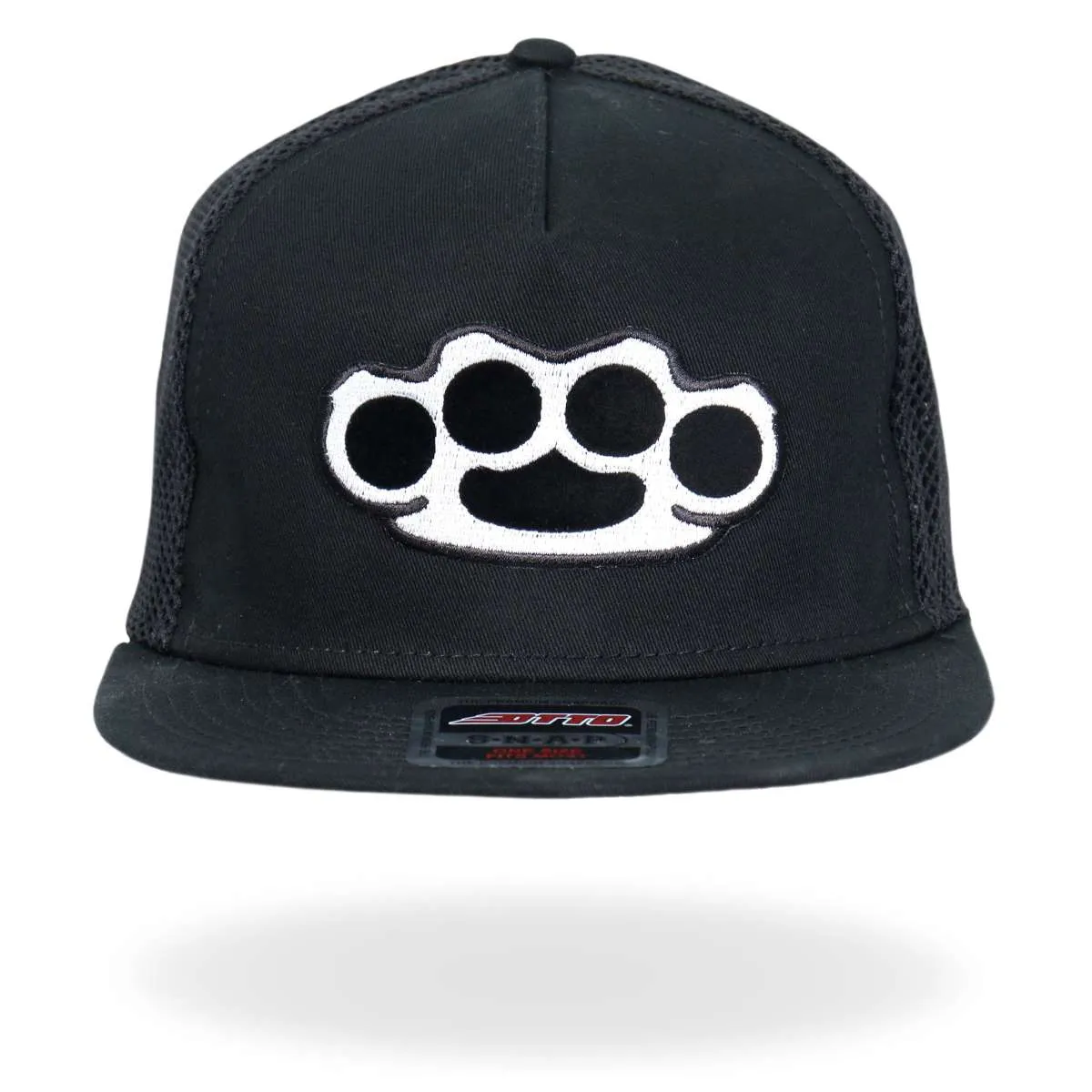 Hot Leathers Hardcore Knuckles Black Snap Back Hat GSH4008