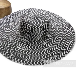 Hypnotic Black & White Polybraid Capeline Hat Body - 13"