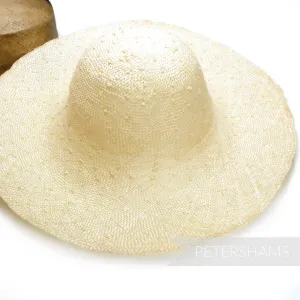 Knotted Natural Ramie Straw Capeline Hat Body - 12-13"