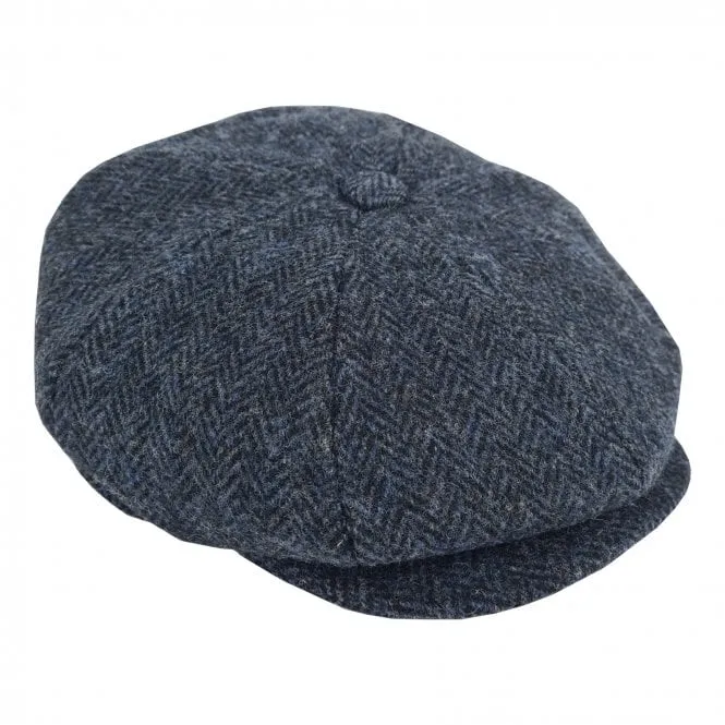 Majorwear Herringbone Newsboy Cap | Tweed Navy