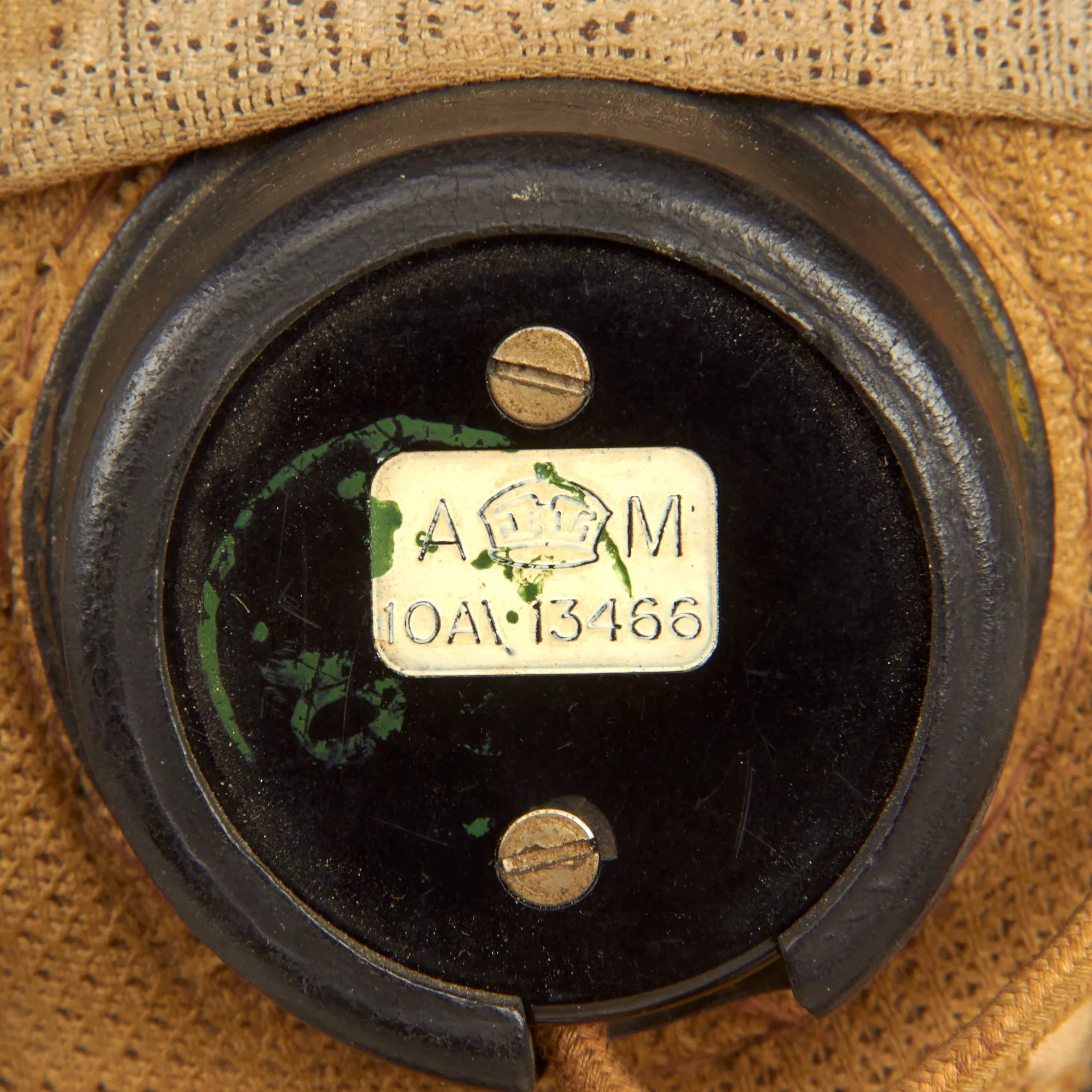 Original British WWII RAF Type E Flying Helmet with Mk VIII Goggles and M.T.L.L. No2 Throat Microphone