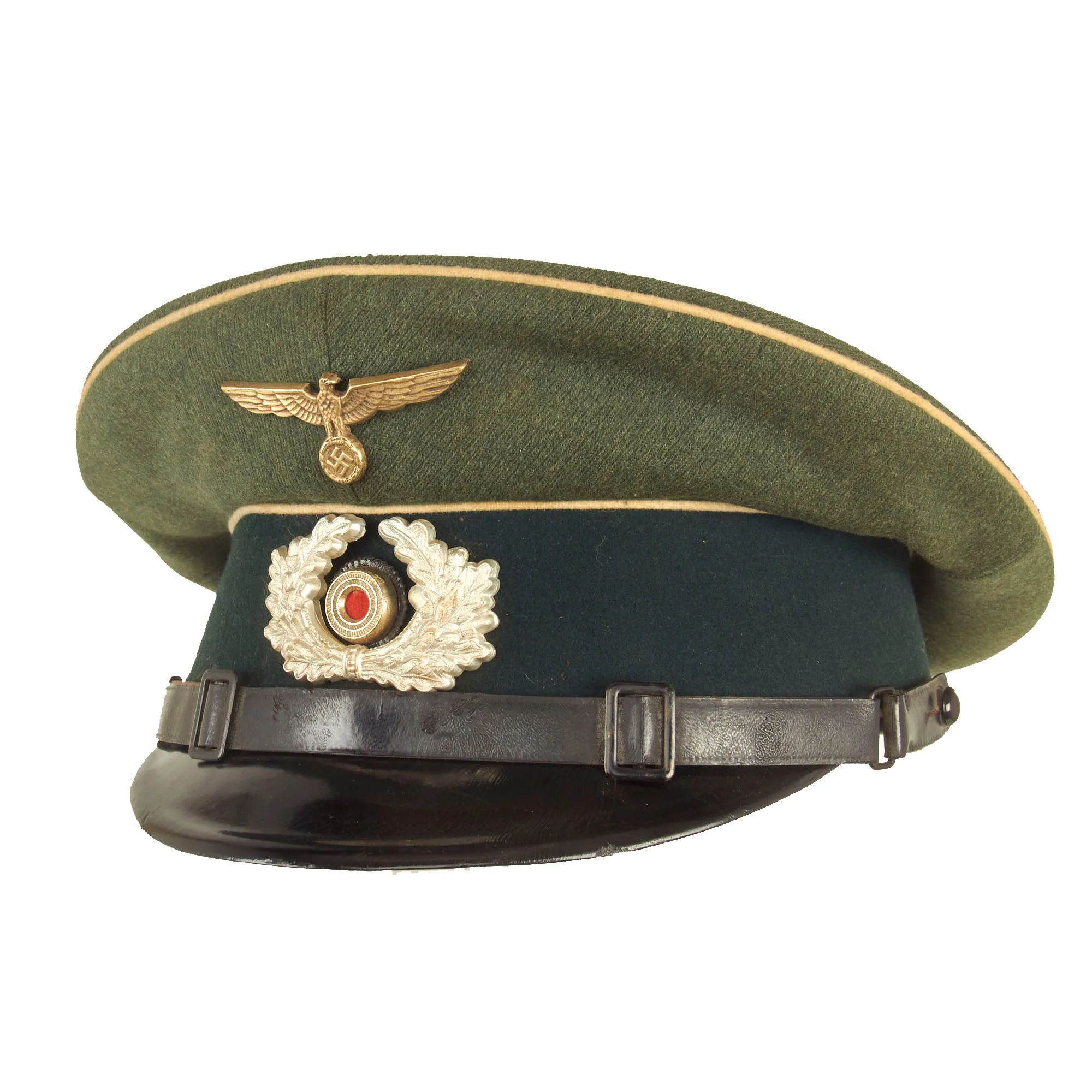 Original German WWII 1936 Dated Regt. Marked Army Heer Infantry EM/NCO Schirmmütze Visor Cap by Karl Isken - Size 59 ½