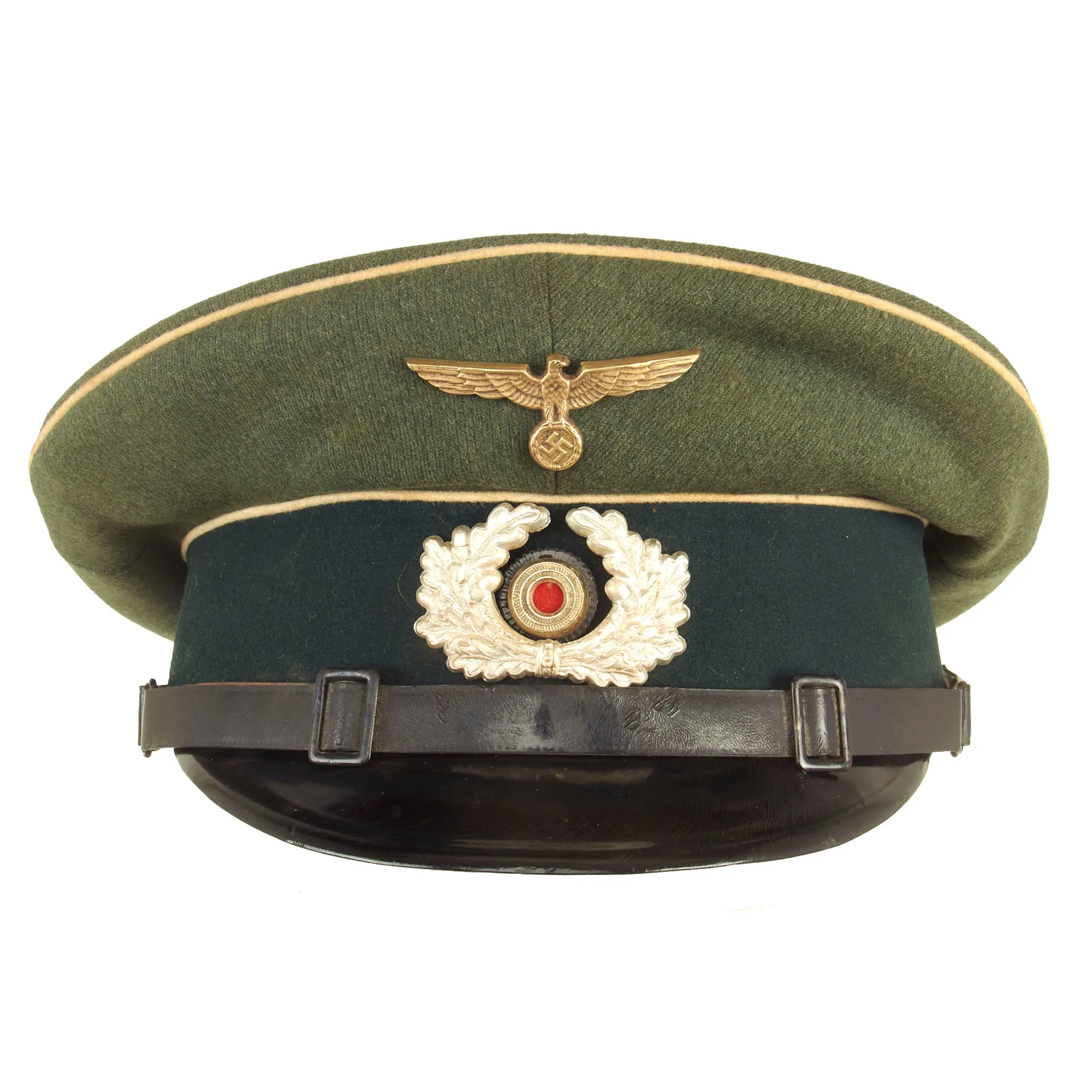 Original German WWII 1936 Dated Regt. Marked Army Heer Infantry EM/NCO Schirmmütze Visor Cap by Karl Isken - Size 59 ½