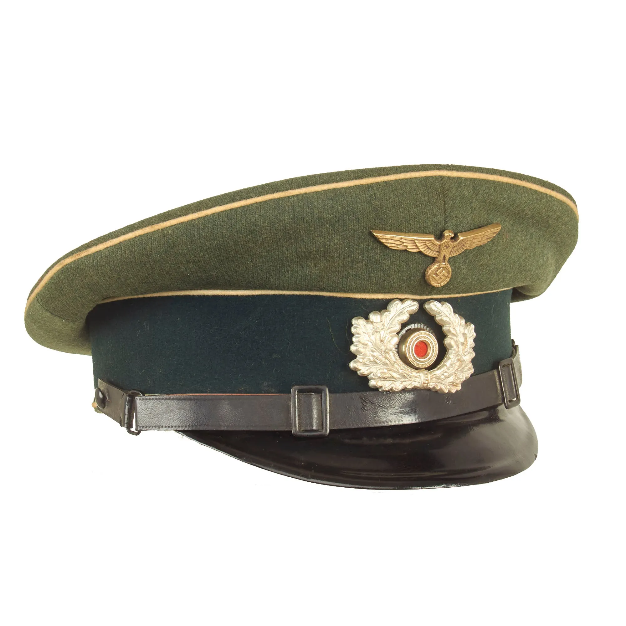 Original German WWII 1936 Dated Regt. Marked Army Heer Infantry EM/NCO Schirmmütze Visor Cap by Karl Isken - Size 59 ½