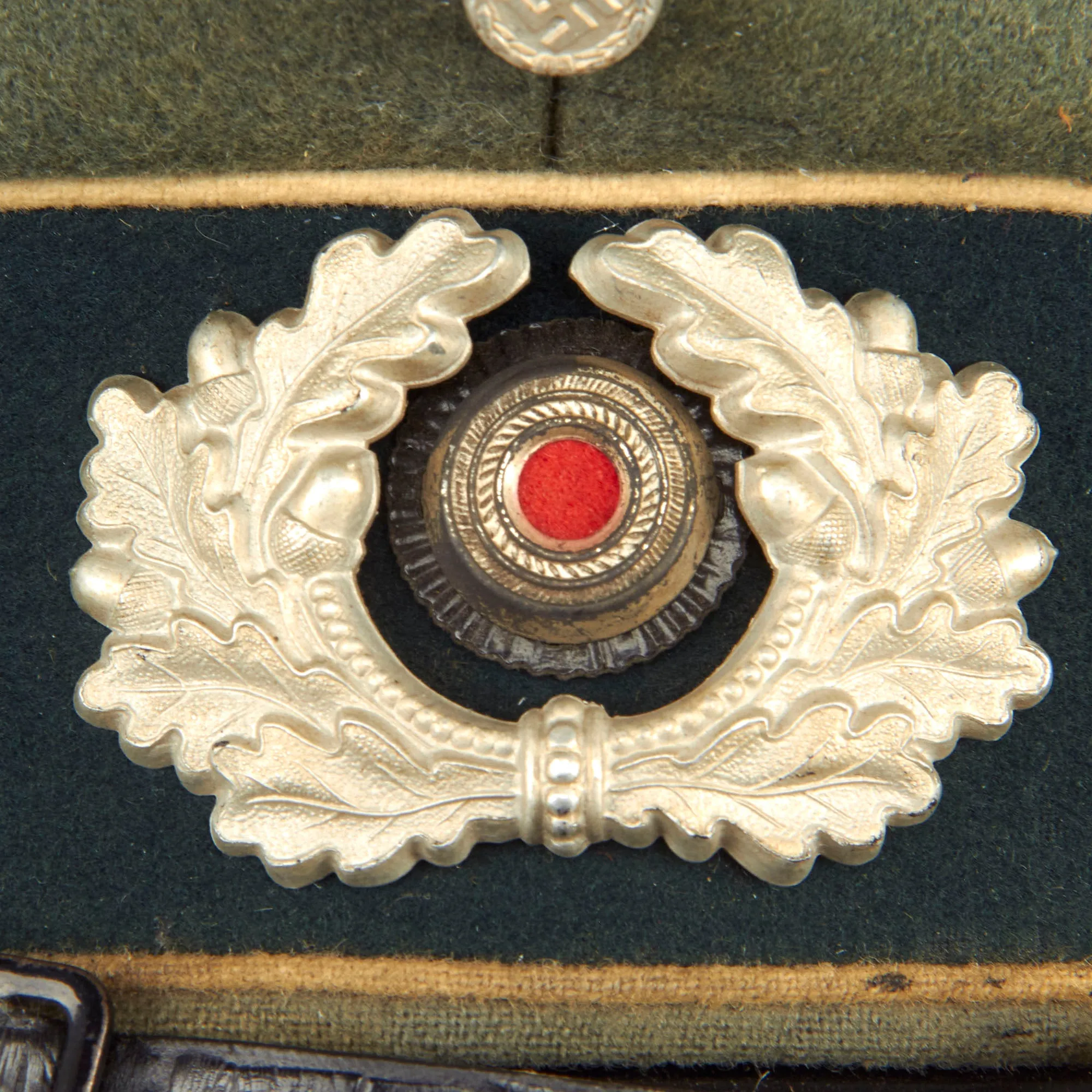 Original German WWII Named Army Heer Infantry EM/NCO Schirmmütze Visor Cap by Albert Walter of Tübingen