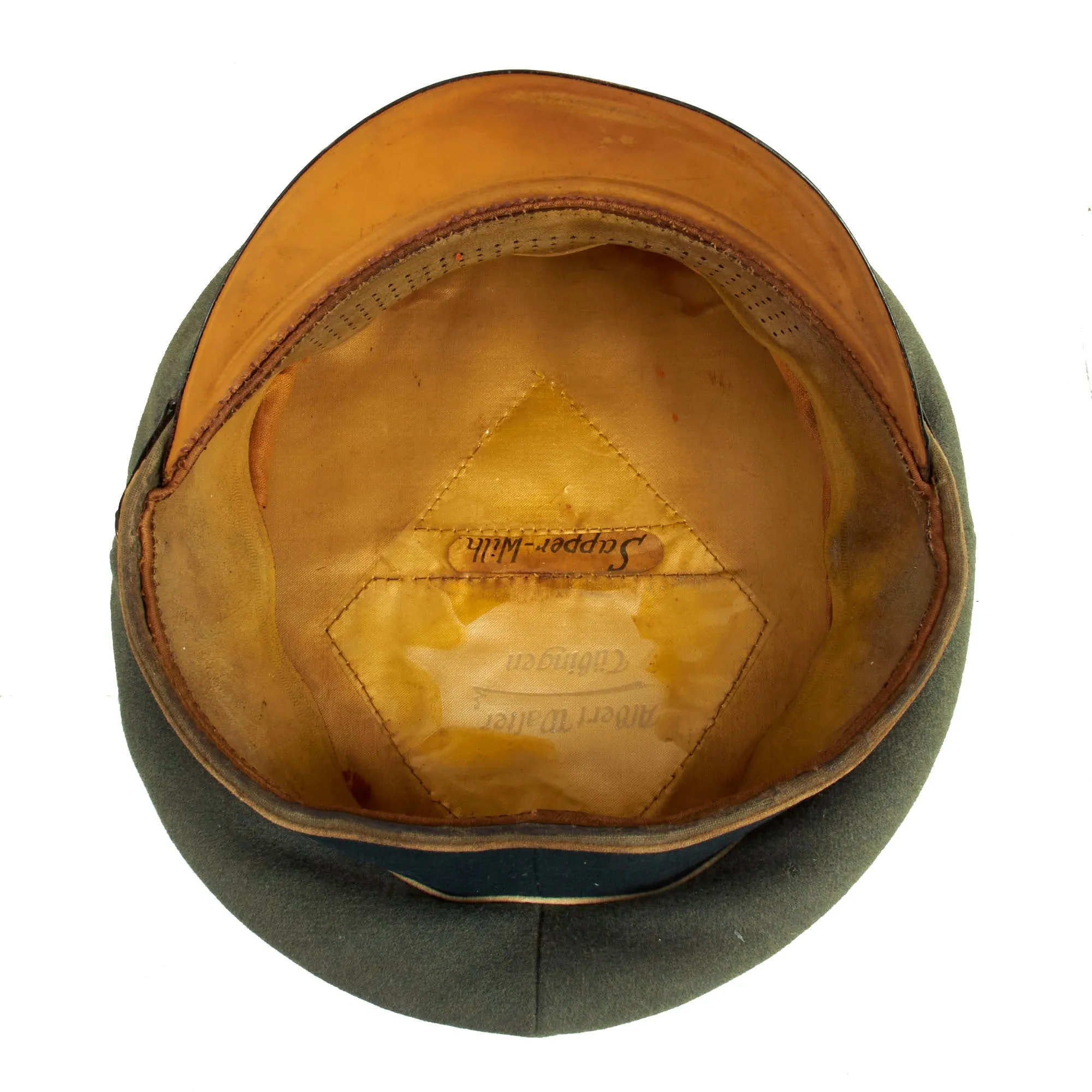 Original German WWII Named Army Heer Infantry EM/NCO Schirmmütze Visor Cap by Albert Walter of Tübingen