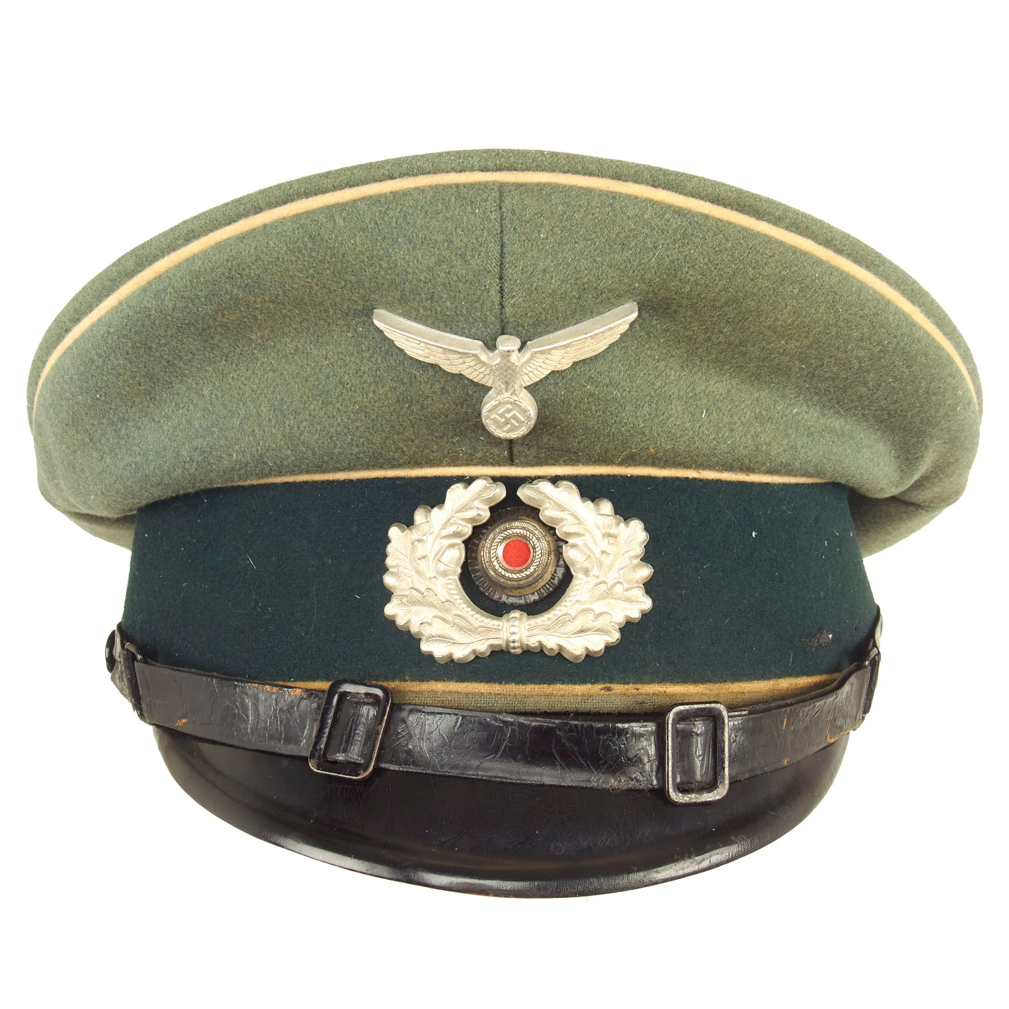 Original German WWII Named Army Heer Infantry EM/NCO Schirmmütze Visor Cap by Albert Walter of Tübingen