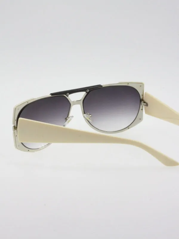 Over sized Metal Square Frame Sunglasses