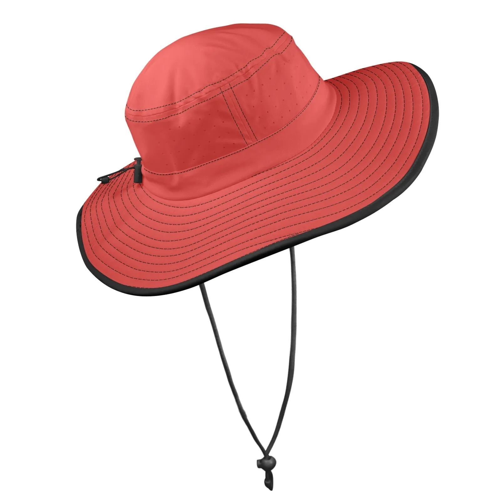 Red Garden Wide Brim Bucket Hat