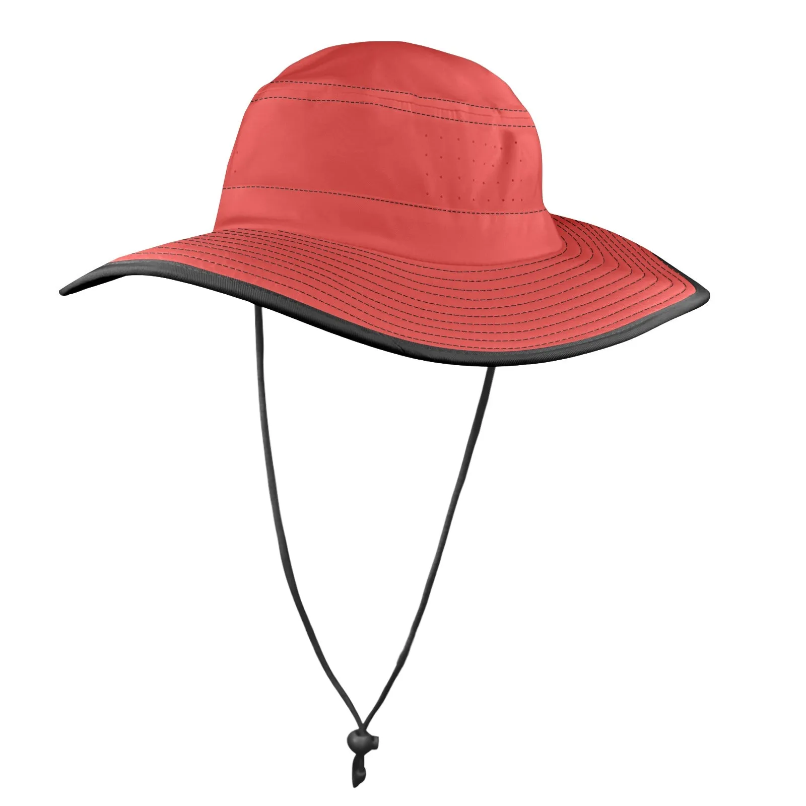 Red Garden Wide Brim Bucket Hat