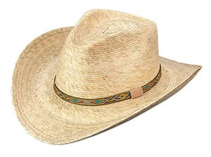 Reyes Braided Palm Straw Cowboy Hat by Broner