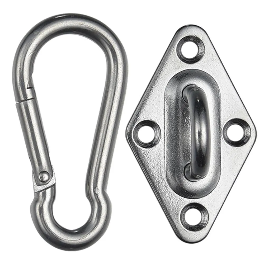 Stainless Steel Pad Eye Turnbuckle Carabiner, 8 Hardware Kit