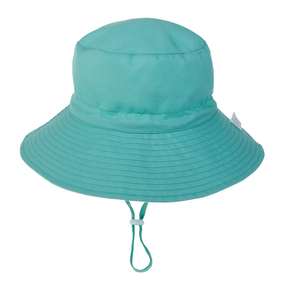 Summer Outdoor UV Protection Bucket Hat for Baby Kids Wide Brim  Beach Sun Hat Adjustable Chin Strap Cap for 0-8 Years Girl Boy