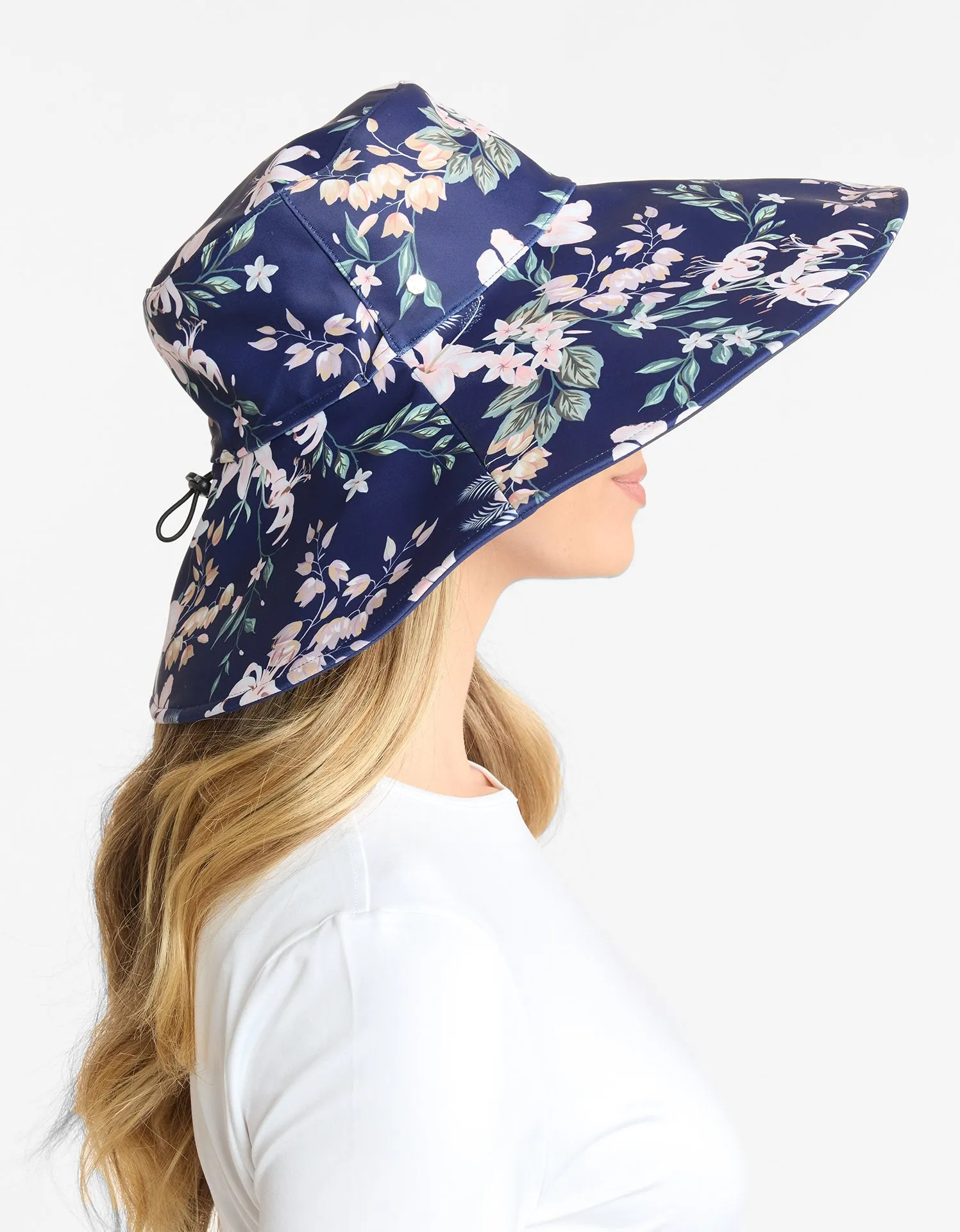 Ultra Wide Brim Printed Swim Sun Hat UPF 50 