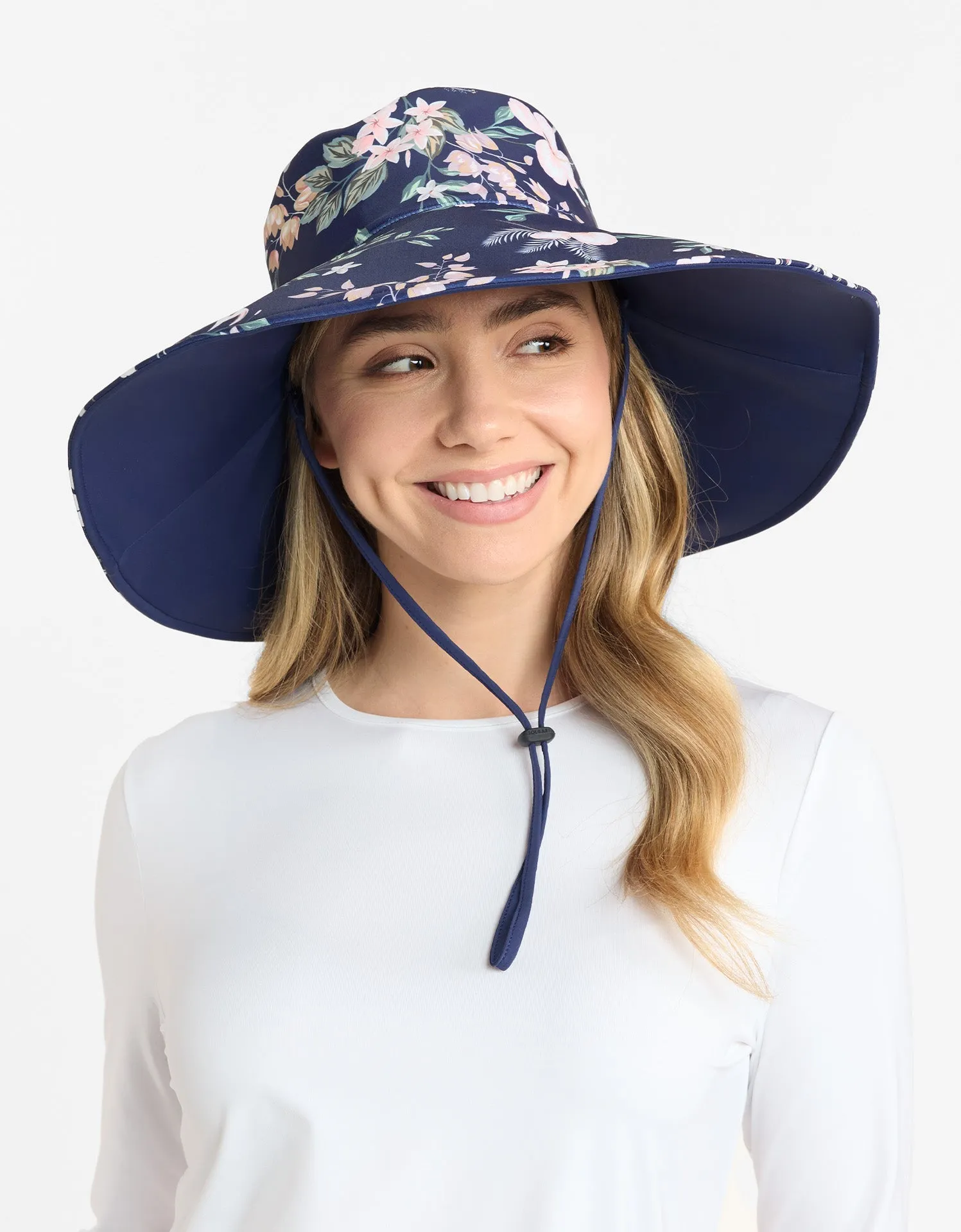 Ultra Wide Brim Printed Swim Sun Hat UPF 50 