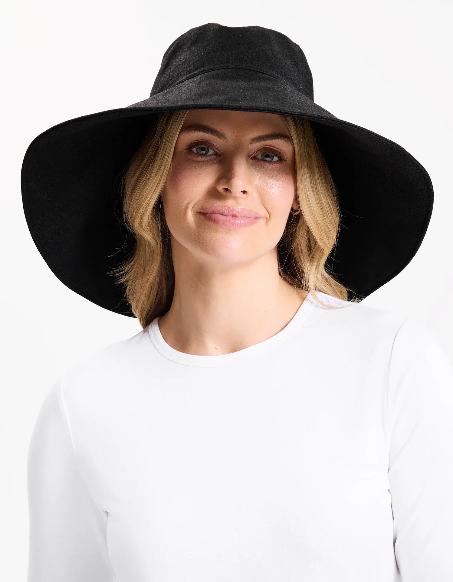 Ultra Wide Cotton Linen Hat UPF 50 