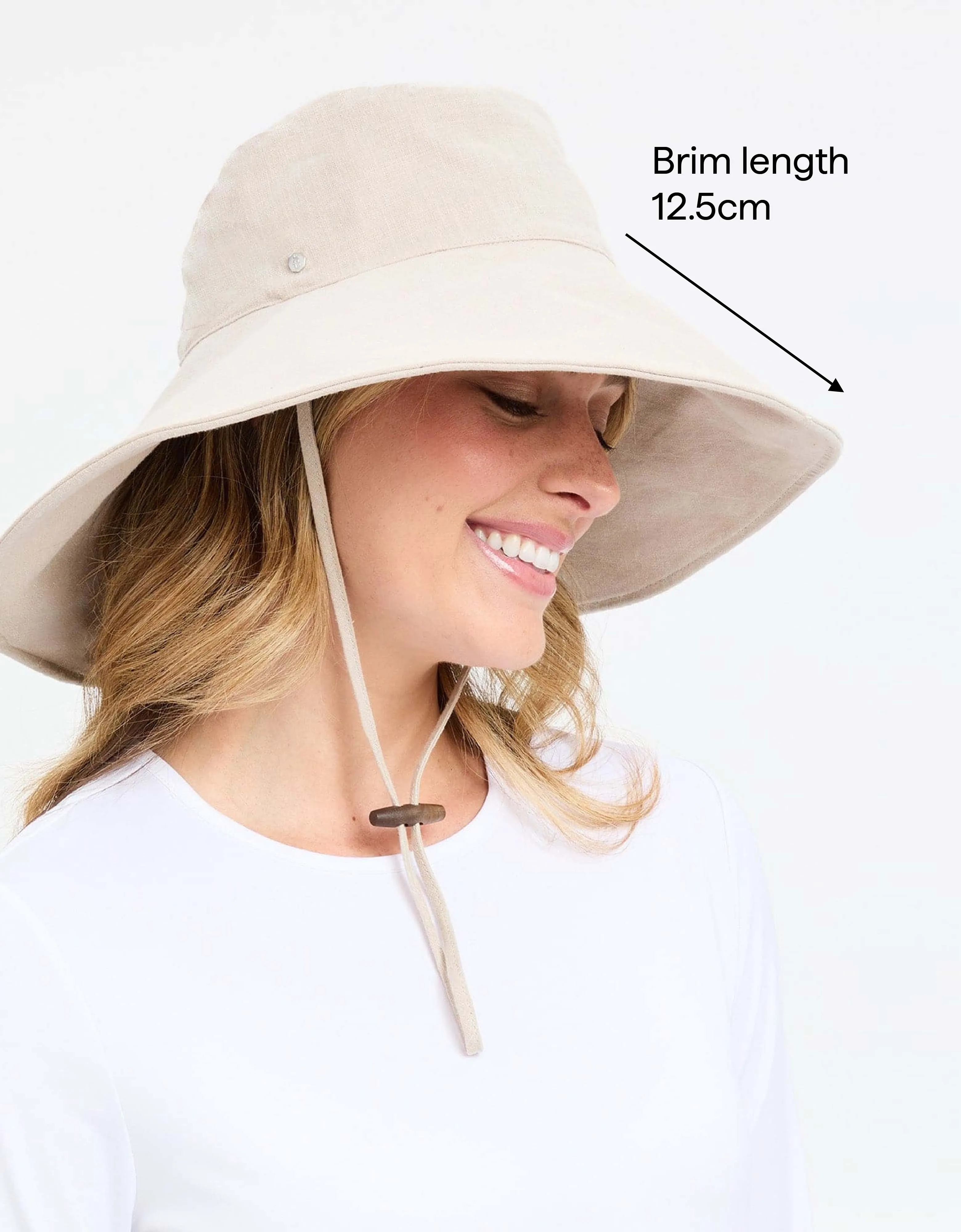 Ultra Wide Cotton Linen Hat UPF 50 