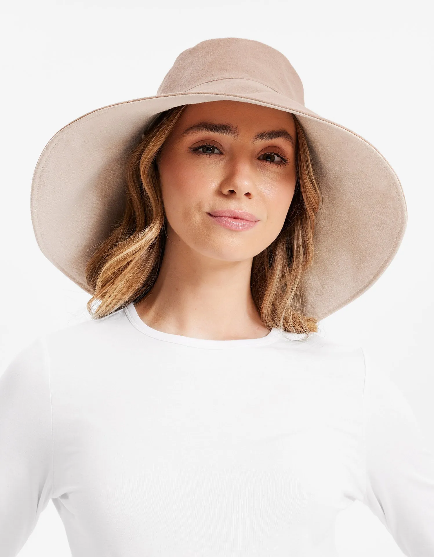 Ultra Wide Cotton Linen Hat UPF 50 