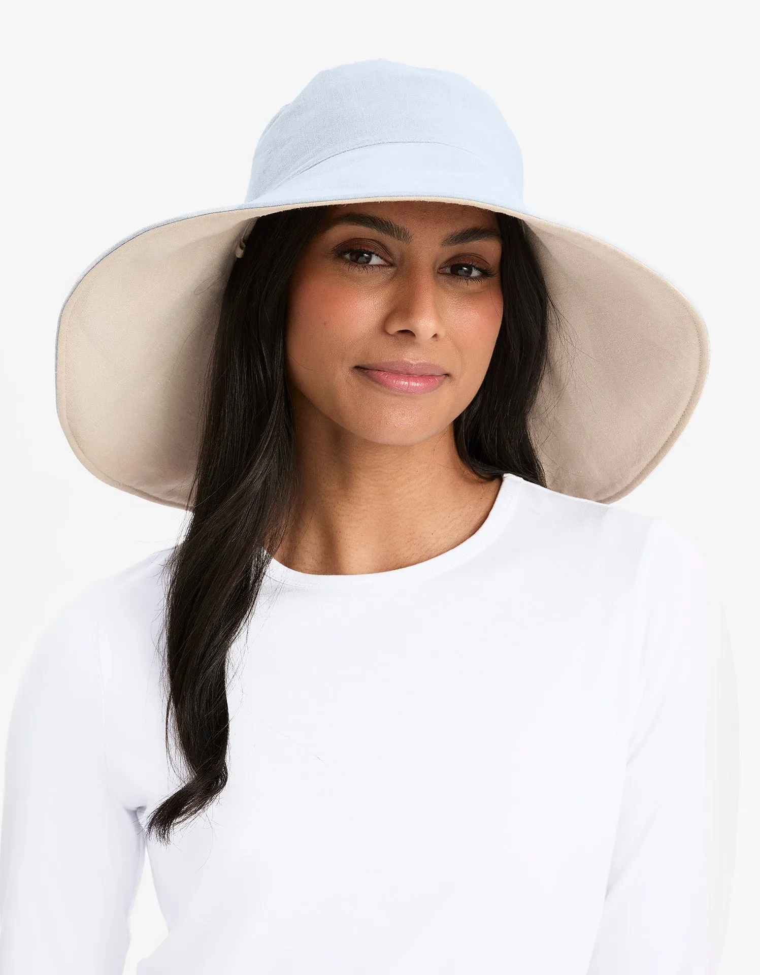 Ultra Wide Cotton Linen Hat UPF 50 