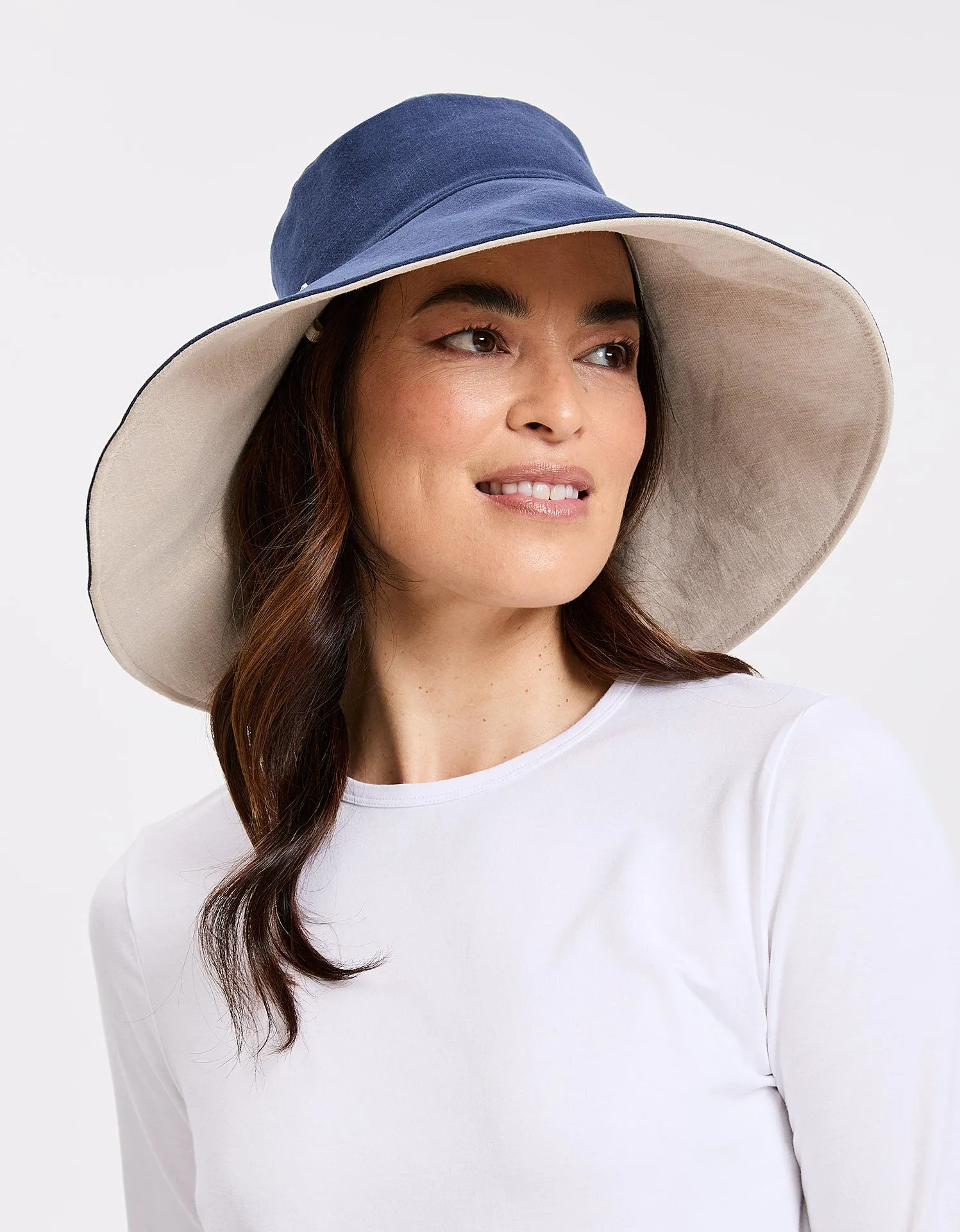 Ultra Wide Cotton Linen Hat UPF 50 