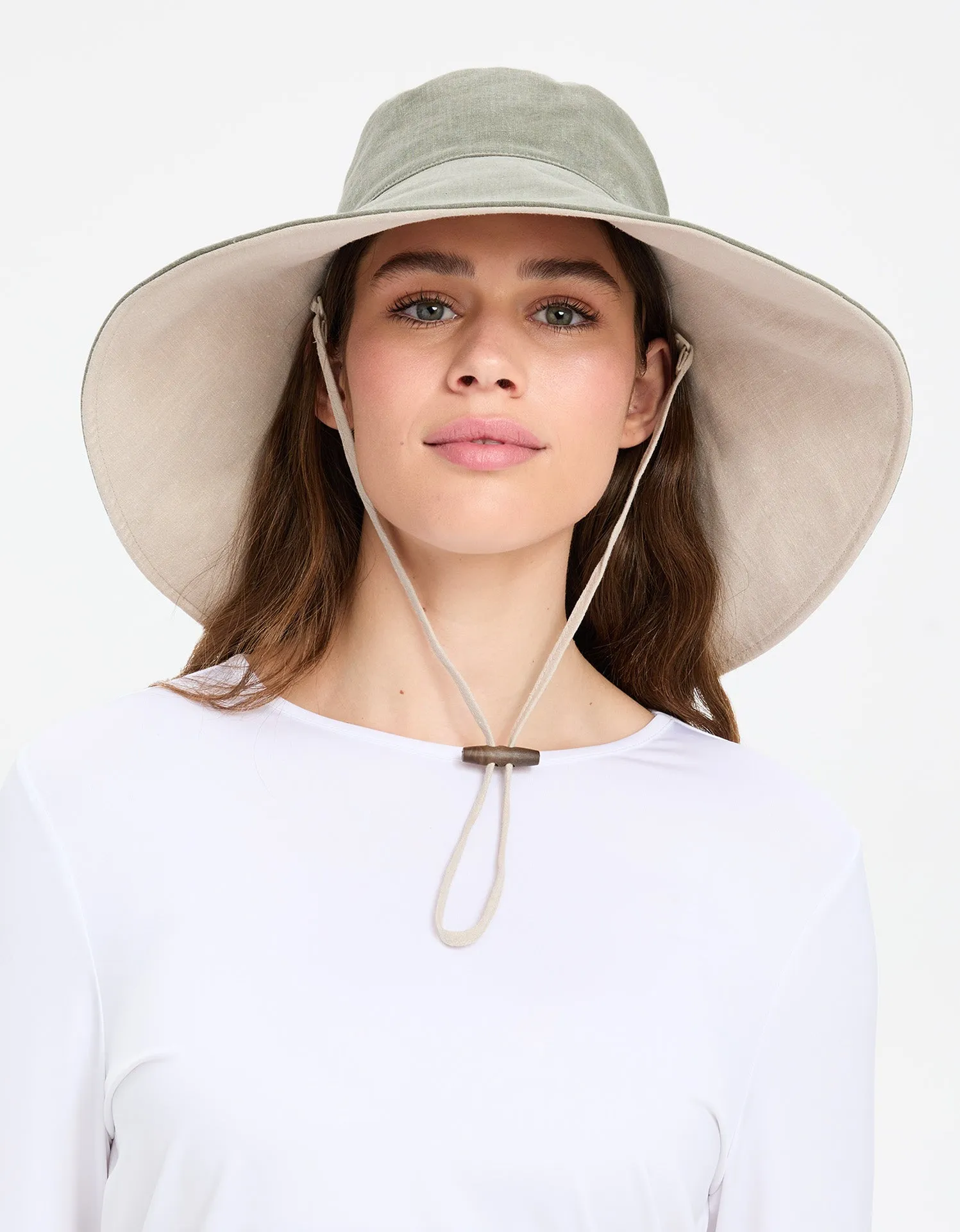 Ultra Wide Cotton Linen Hat UPF 50 