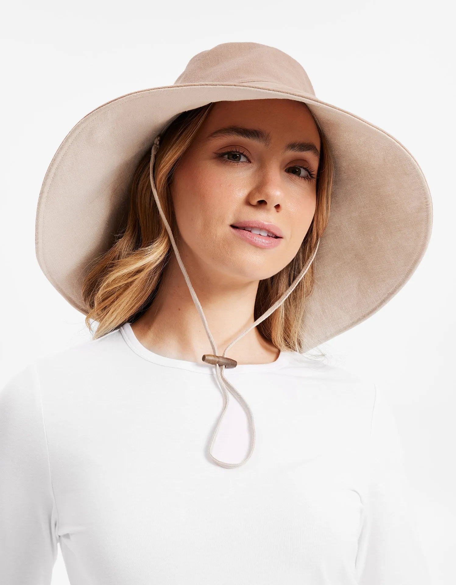 Ultra Wide Cotton Linen Hat UPF 50 