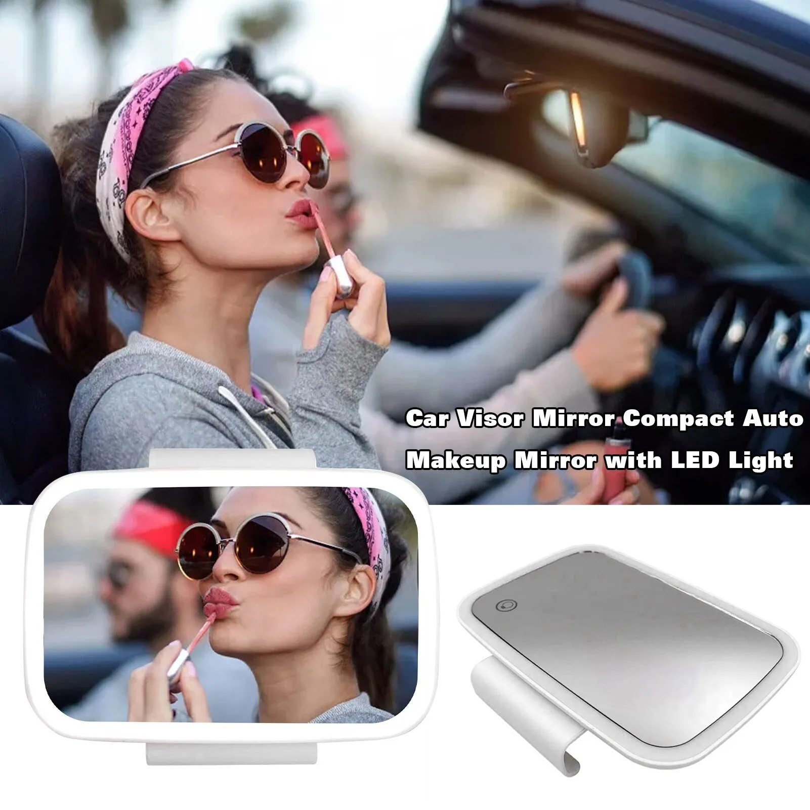 Universal LED Car Visor Makeup Mirror