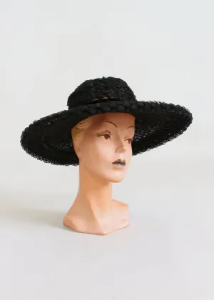 Vintage 1960s Jeanette Colombier Wide Brim Summer Hat